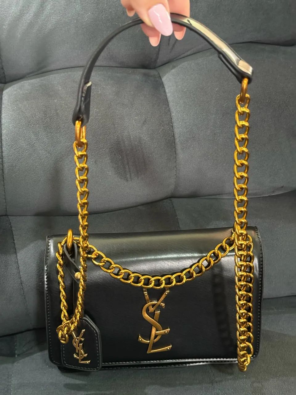 Bolsa pequena com envelope de corrente, (nova). 