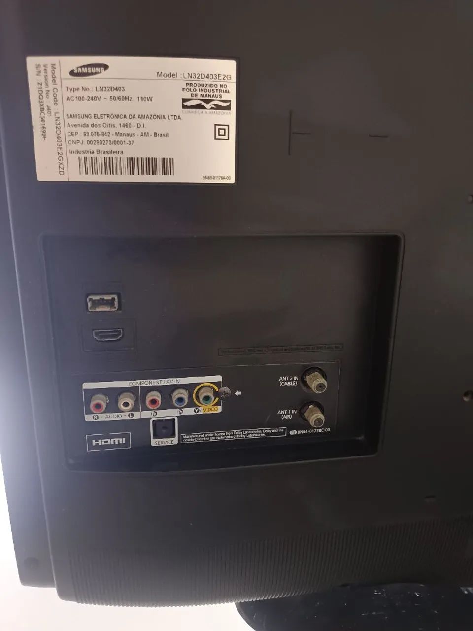Tv Samsung 32" RETIRADA DE PEÇAS - Foto 4
