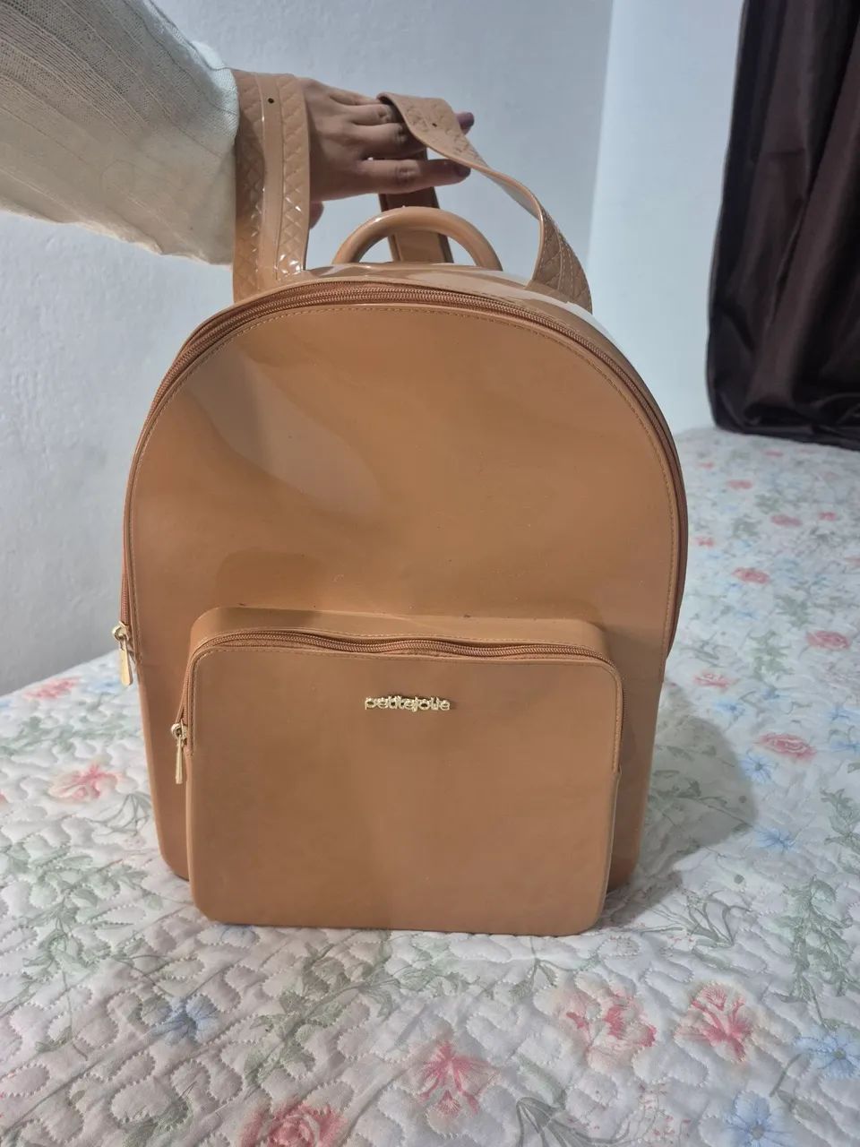Mochila Petit Jolie Marrom - Foto 2