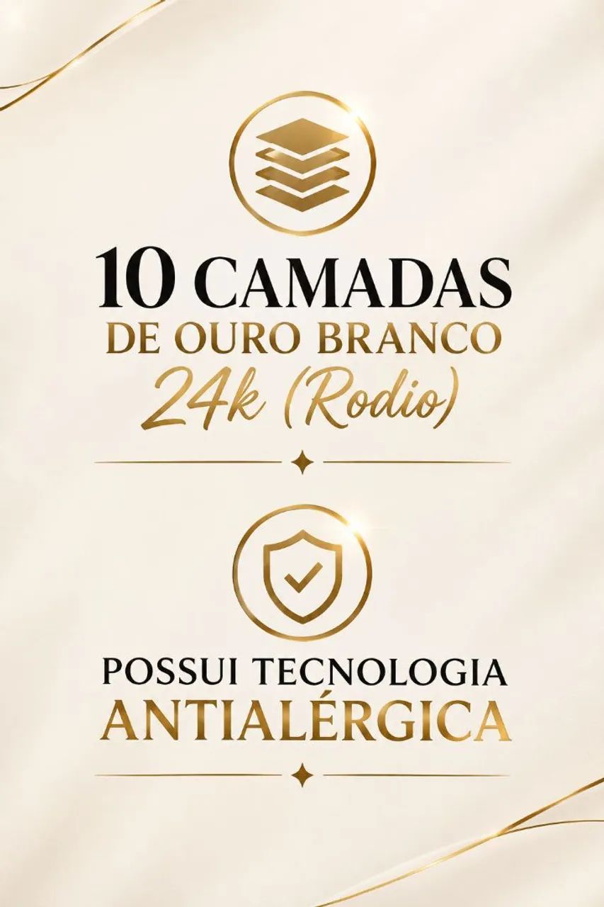 Brinco Luxo Folha de Gala  com 10 Camadas de Ouro Branco - Foto 2