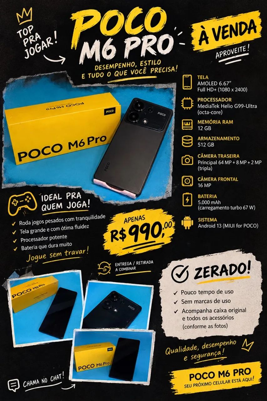 Celular Poco M6 Pro - Foto 4