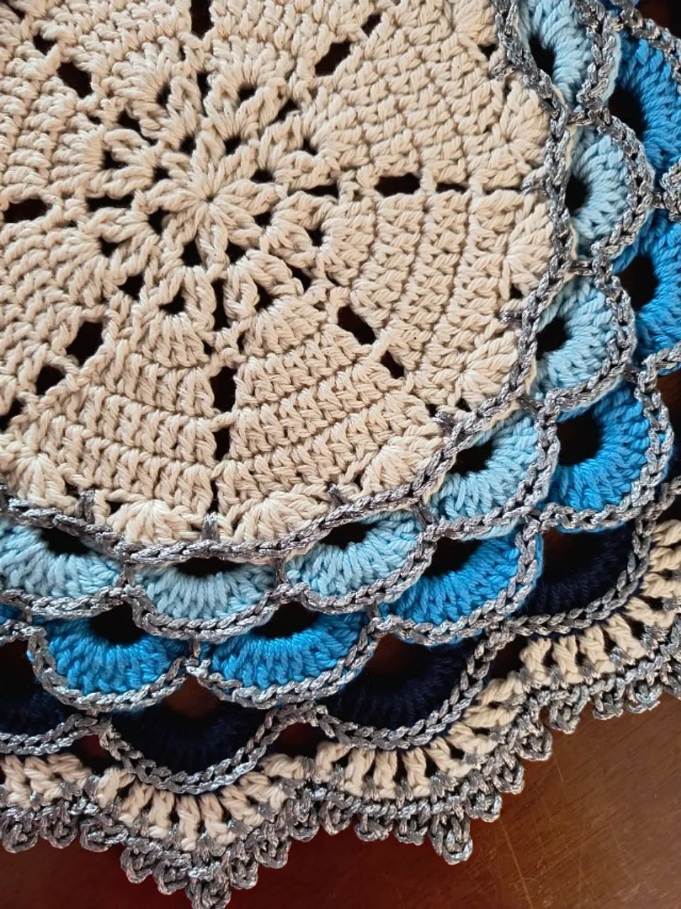 Sousplat com 6 peças em tons de azul - Foto 5