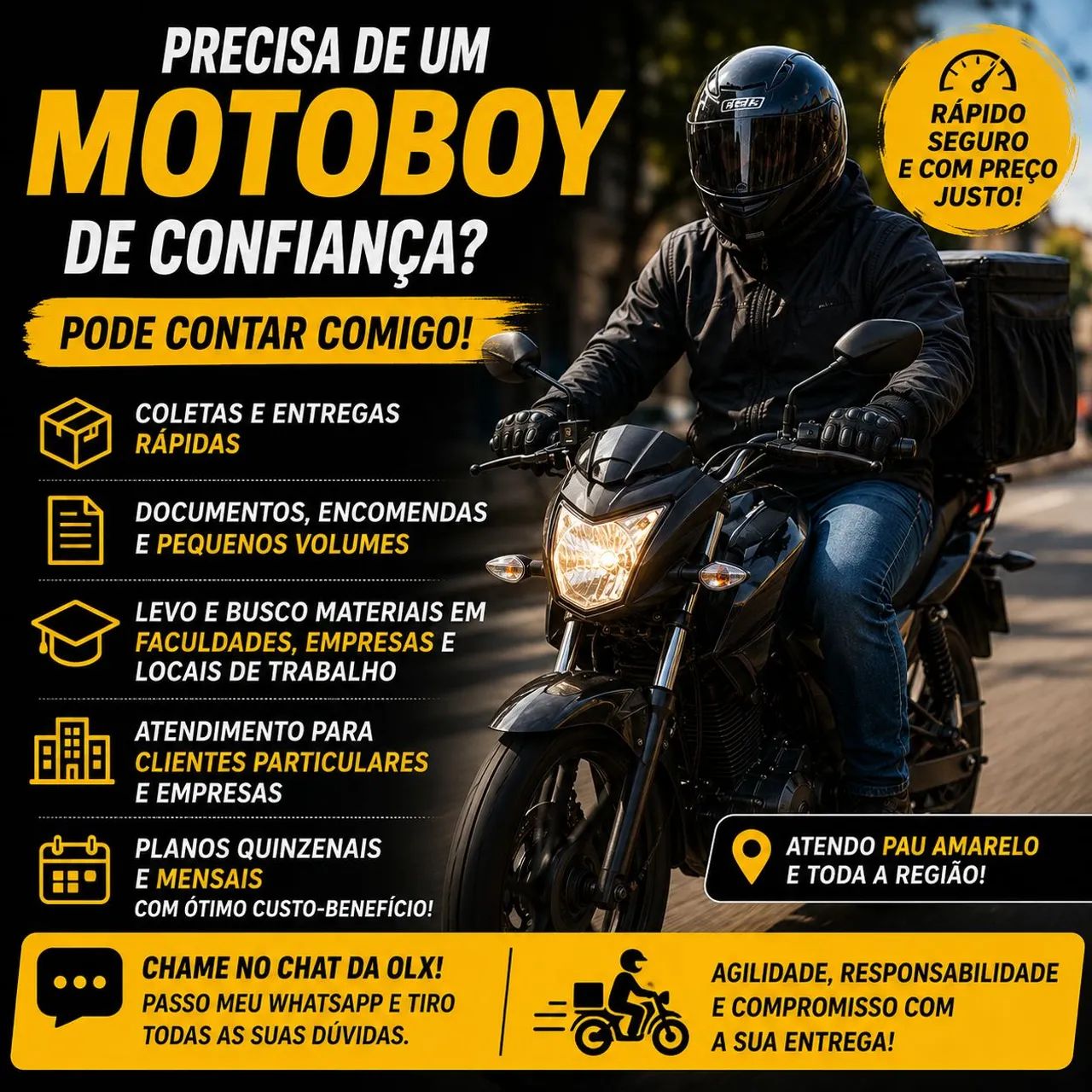 ? Motoboy para Coletas e Entregas | Levo e Busco na Faculdade ou Trabalho - Foto 2