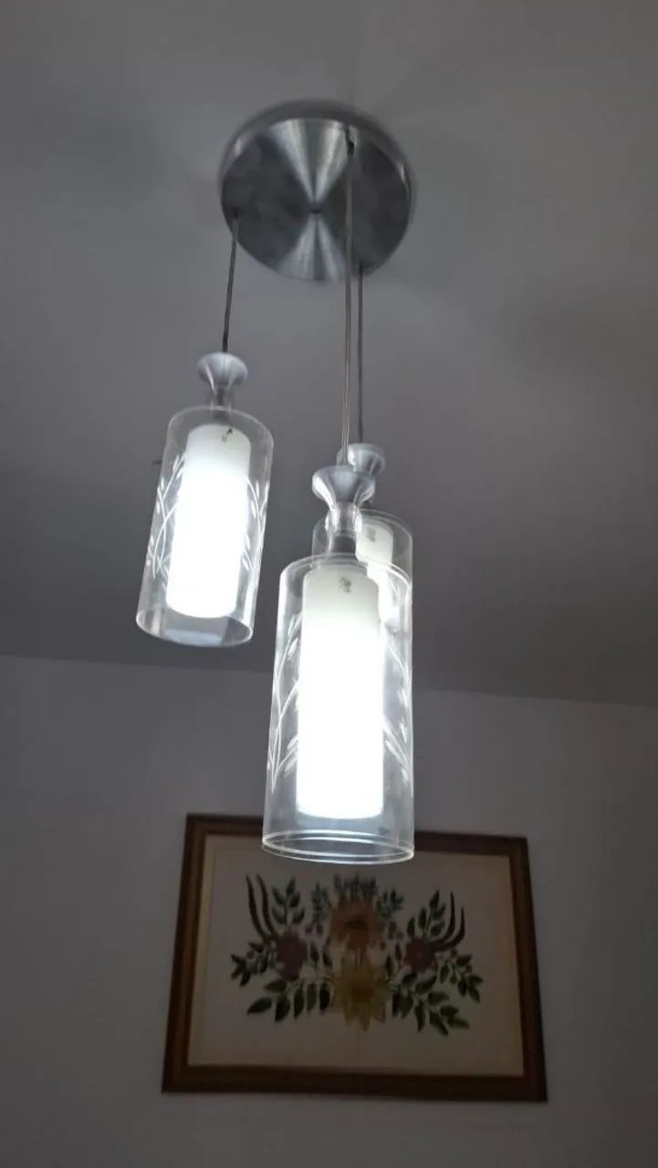 Lustre de vidro triplo - Foto 3