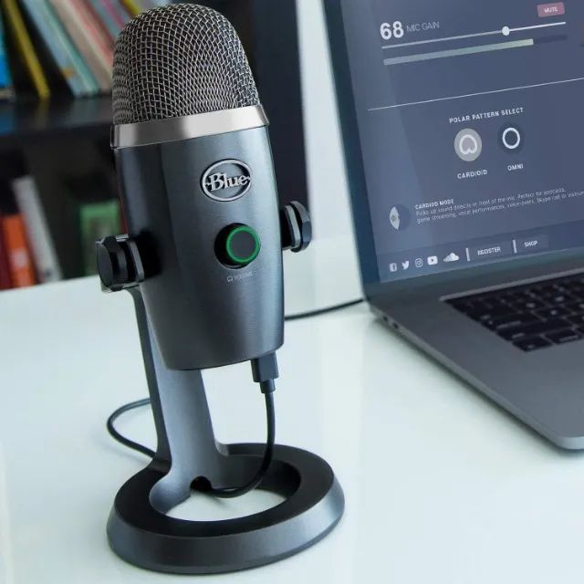 Microfone Condensador USB Logitech For Creators Blue Yeti Nano com Captação Cardióide  - Foto 4