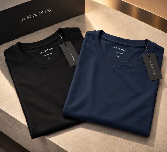 T-shirt Aramis Seda e Algodão - Nova
