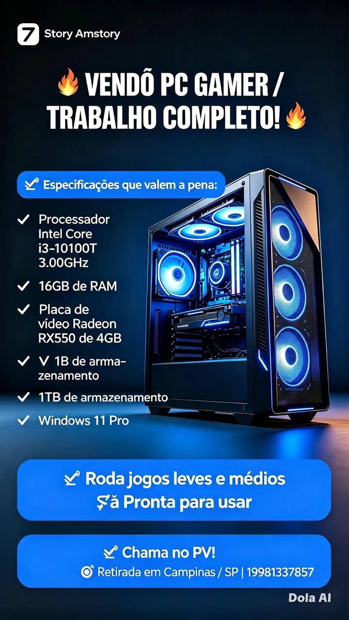 Vendo pc gamer ou troco por ps 5 - Foto 3