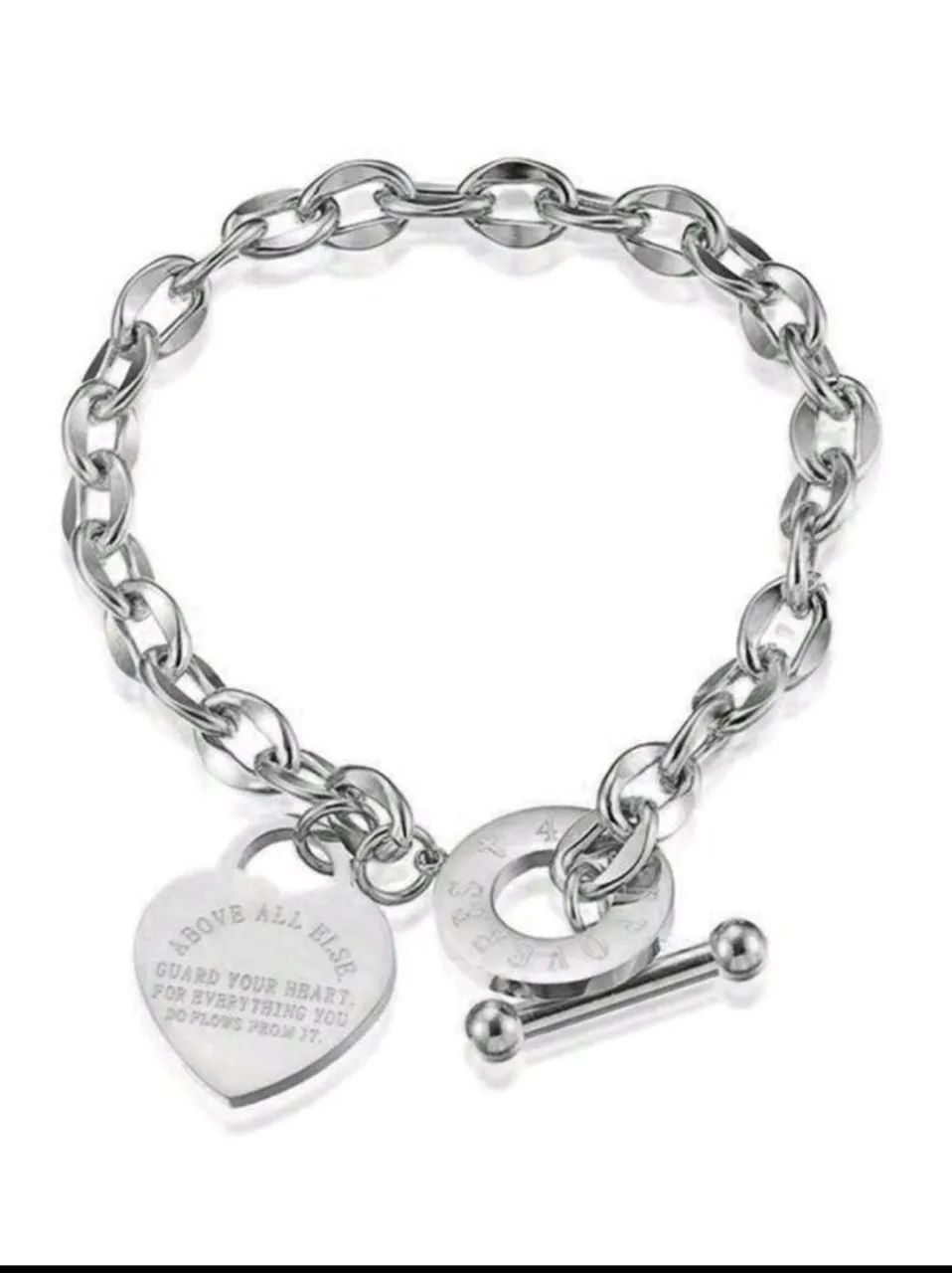 Pulseira love estilo Tiffany em aço inox