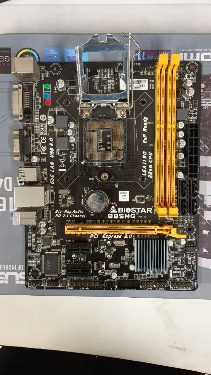 Placa-mãe Biostar B85MG ? COM DEFEITO / BIOS CORROMPIDA