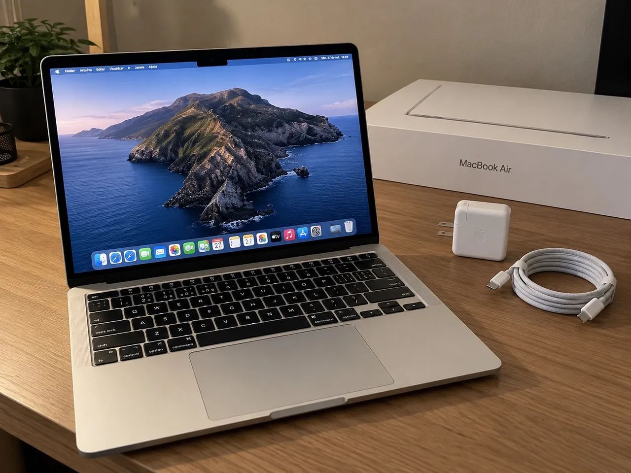 MacBook Air 13 M5 16GB 512GB Silver | Bateria 100% | 36 Ciclos