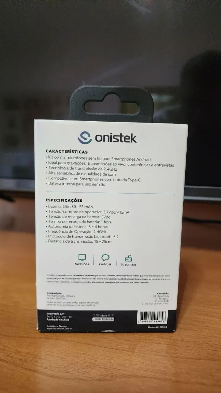 Kit 2 Microfones wireless sem fio MC813 - Foto 2