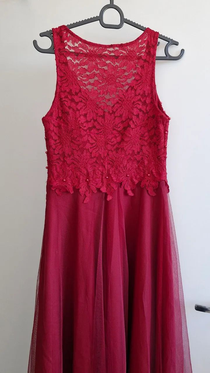 Vestido vinho - Foto 4