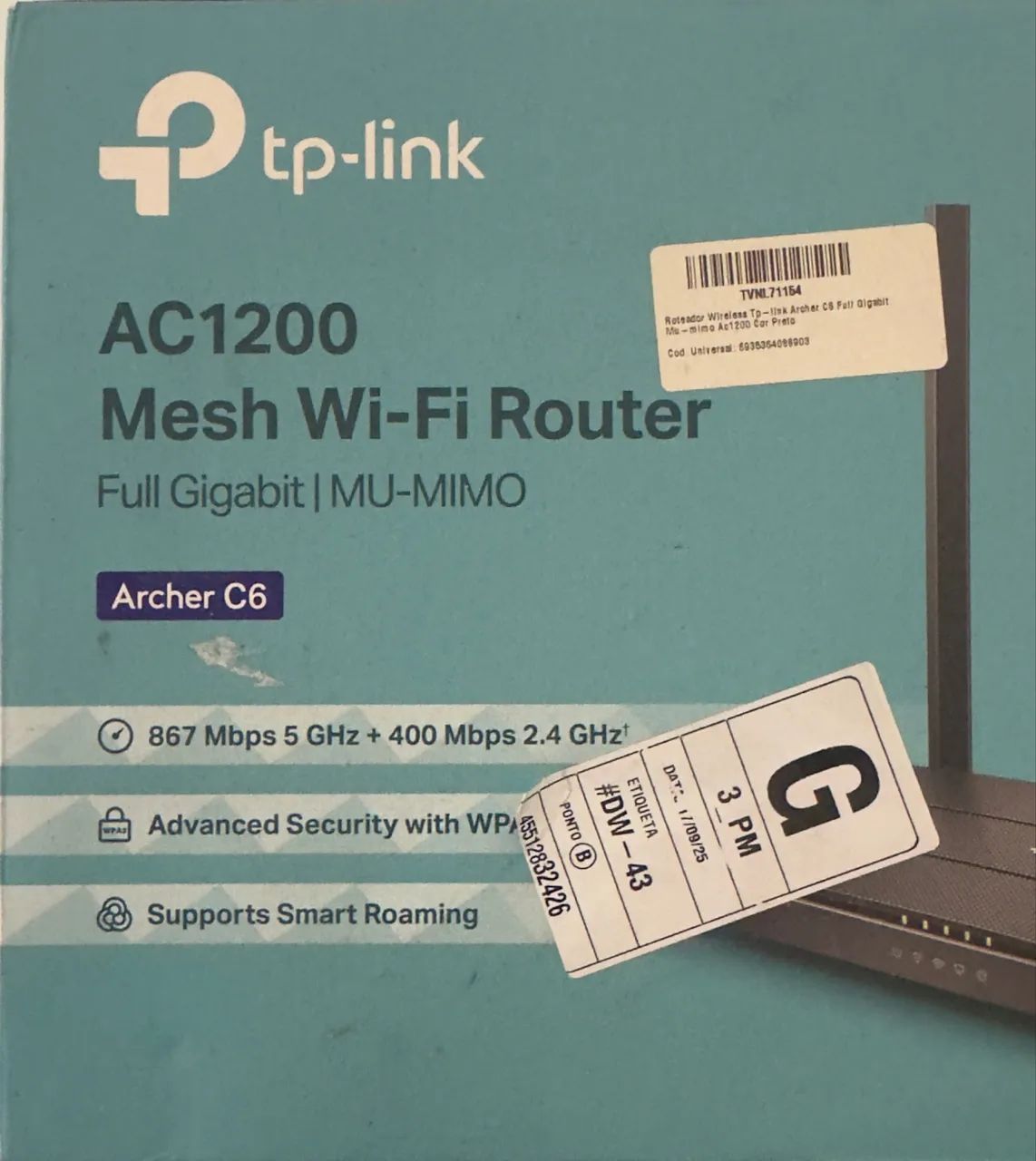 Tp-link AC1200 Mesh Wi-Fi Router Archer C6 
