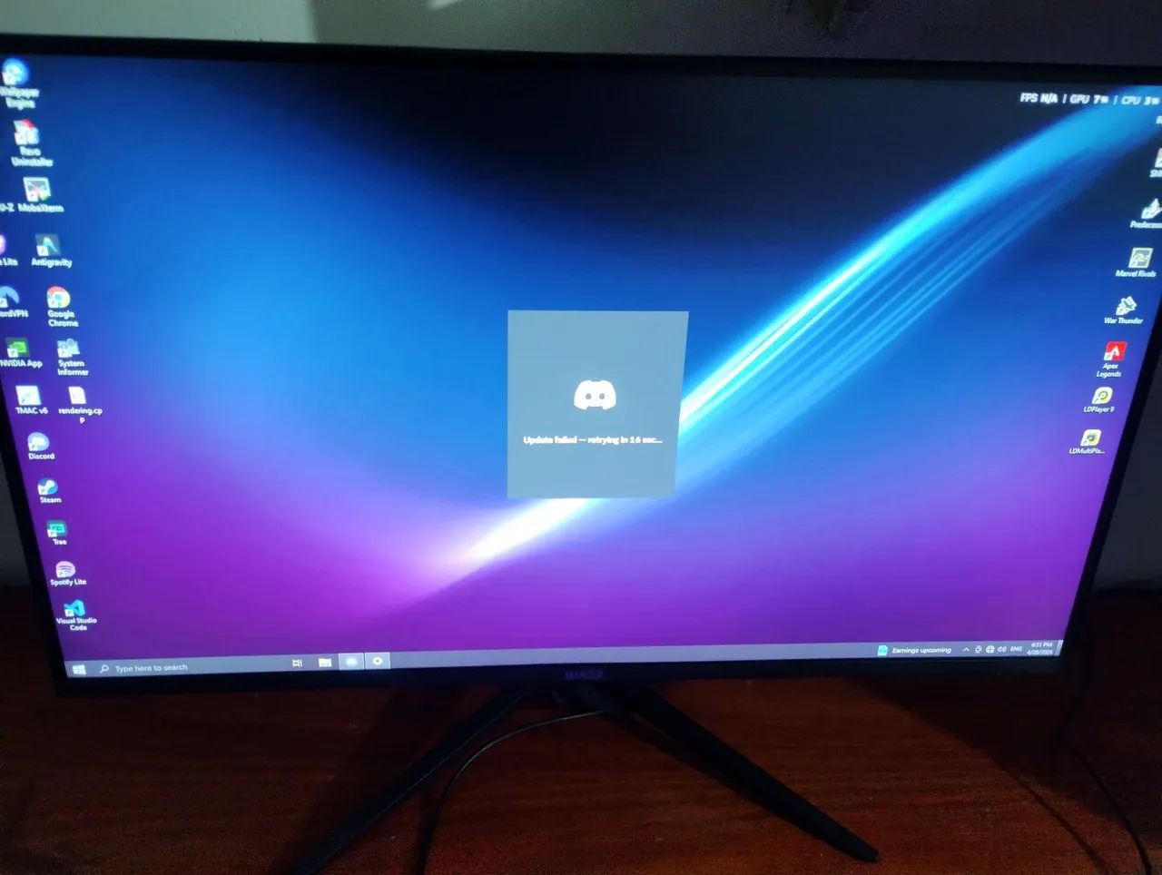 Monitor Gamer Mancer 240hz, 1MS, 27pol