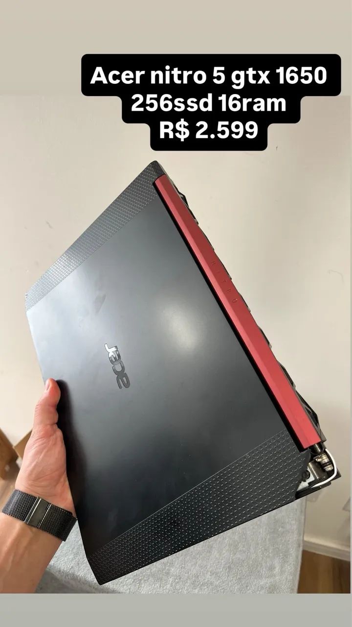 Acer nitro 5 gtx 1650 256ssd 16ram 
