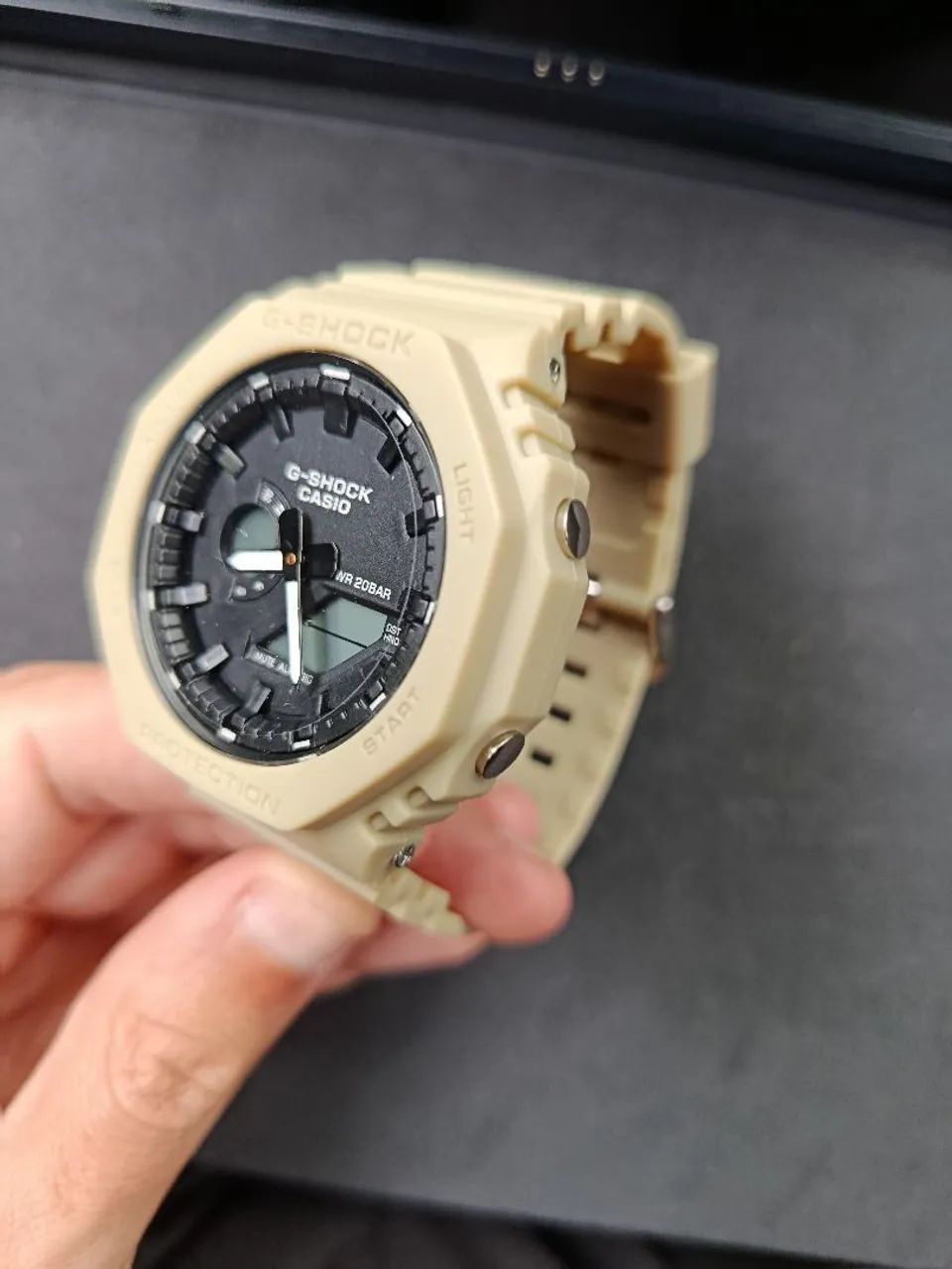 Relógio GShock Casio na cor creme novo - Foto 2