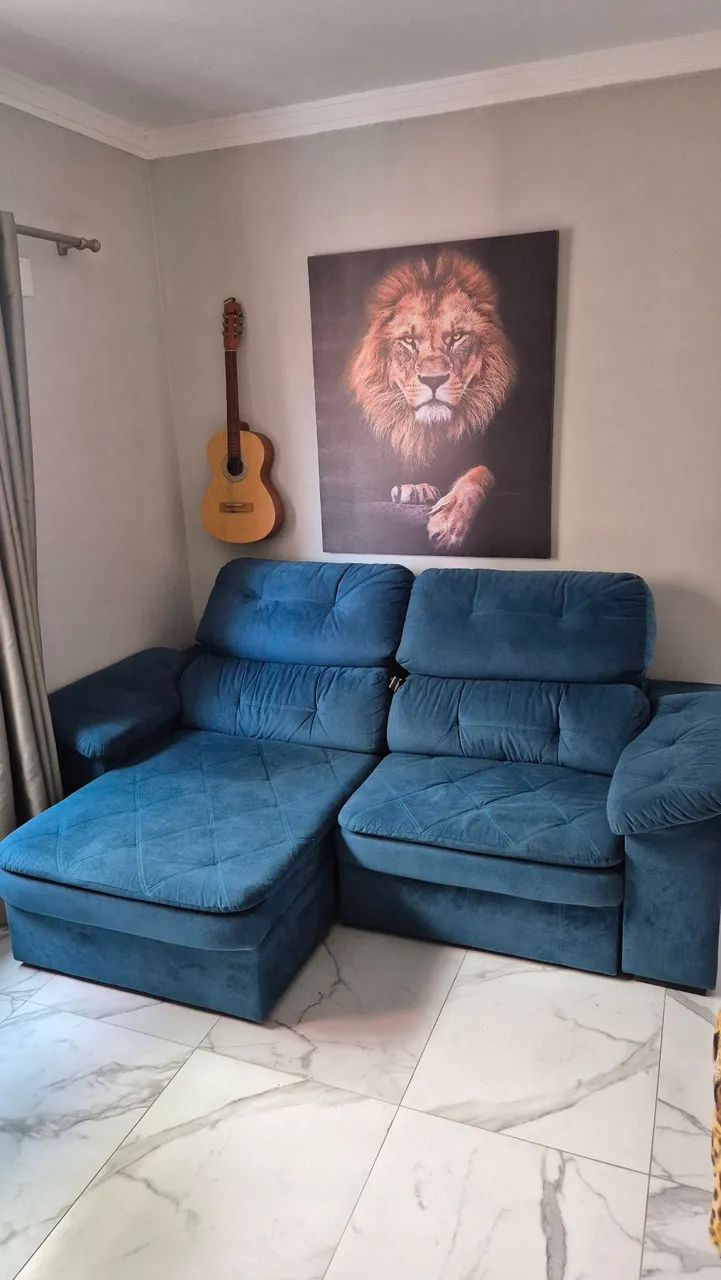 Sofá dois lugares retrátil e reclinável 