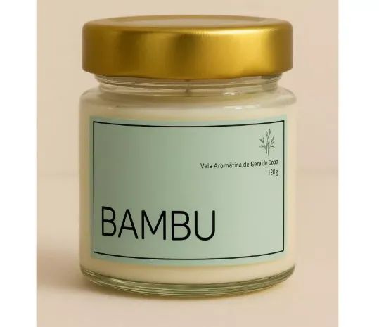 Vela Aromatica de Cera de Coco Bambu 