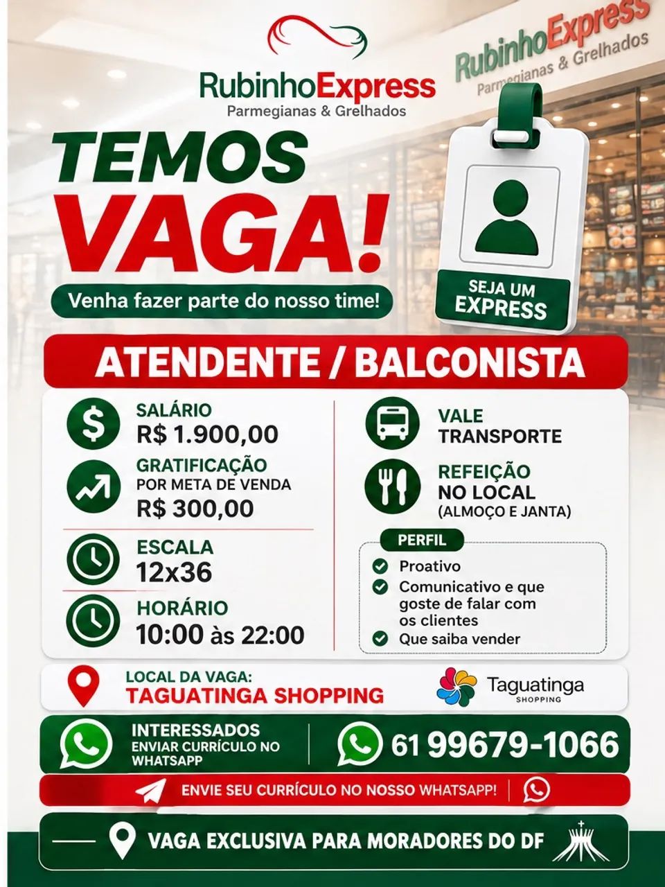 Vaga de emprego 