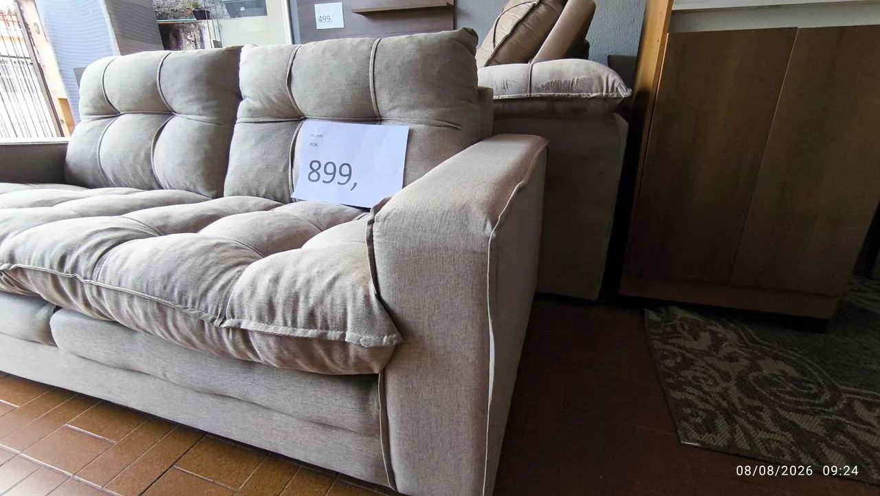 So hoje Sofa 3 Lugares living Novo 899,00 - Foto 2