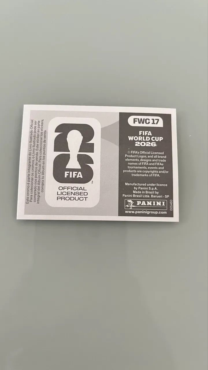 Figurinha FWC 17 Italy 2006 RARA Copa Panini 2026 - Foto 3