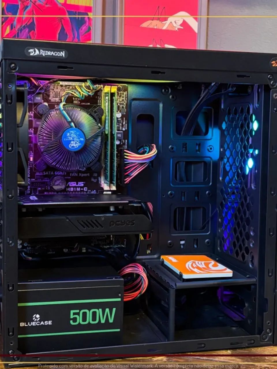 Setup Intel i5 4590, 16gb, 256gb SSD, RX 550 4gb, Fonte 500W, Gabinete AeroCool - Foto 3