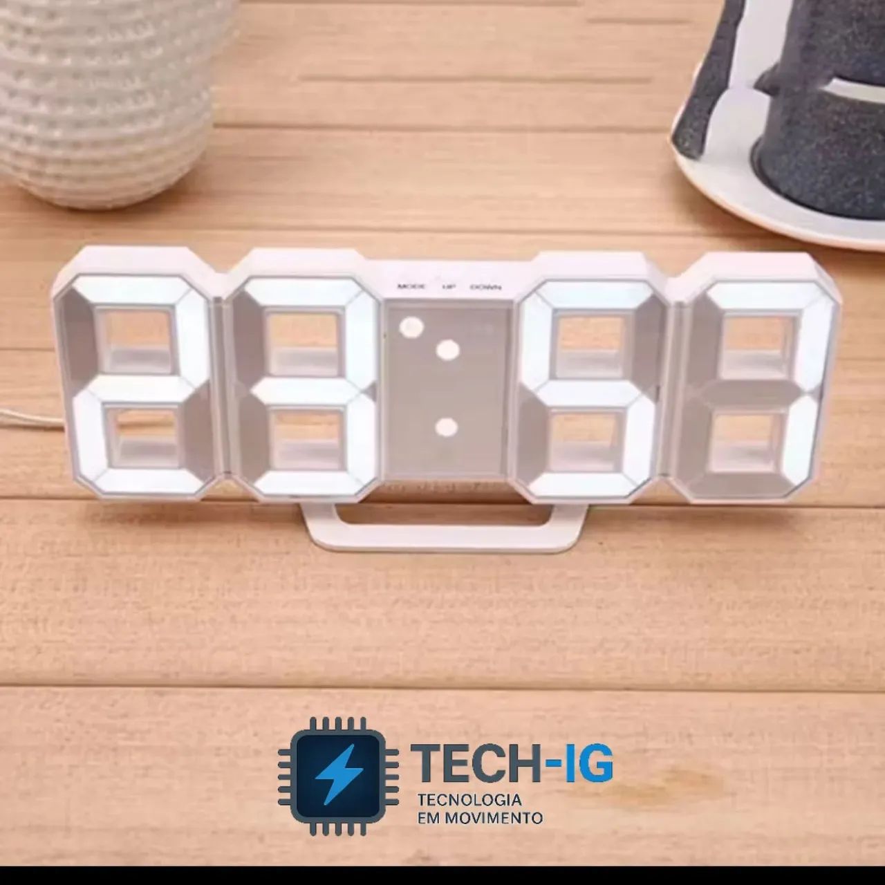 Relógio Digital LED 3D para mesa ou parede