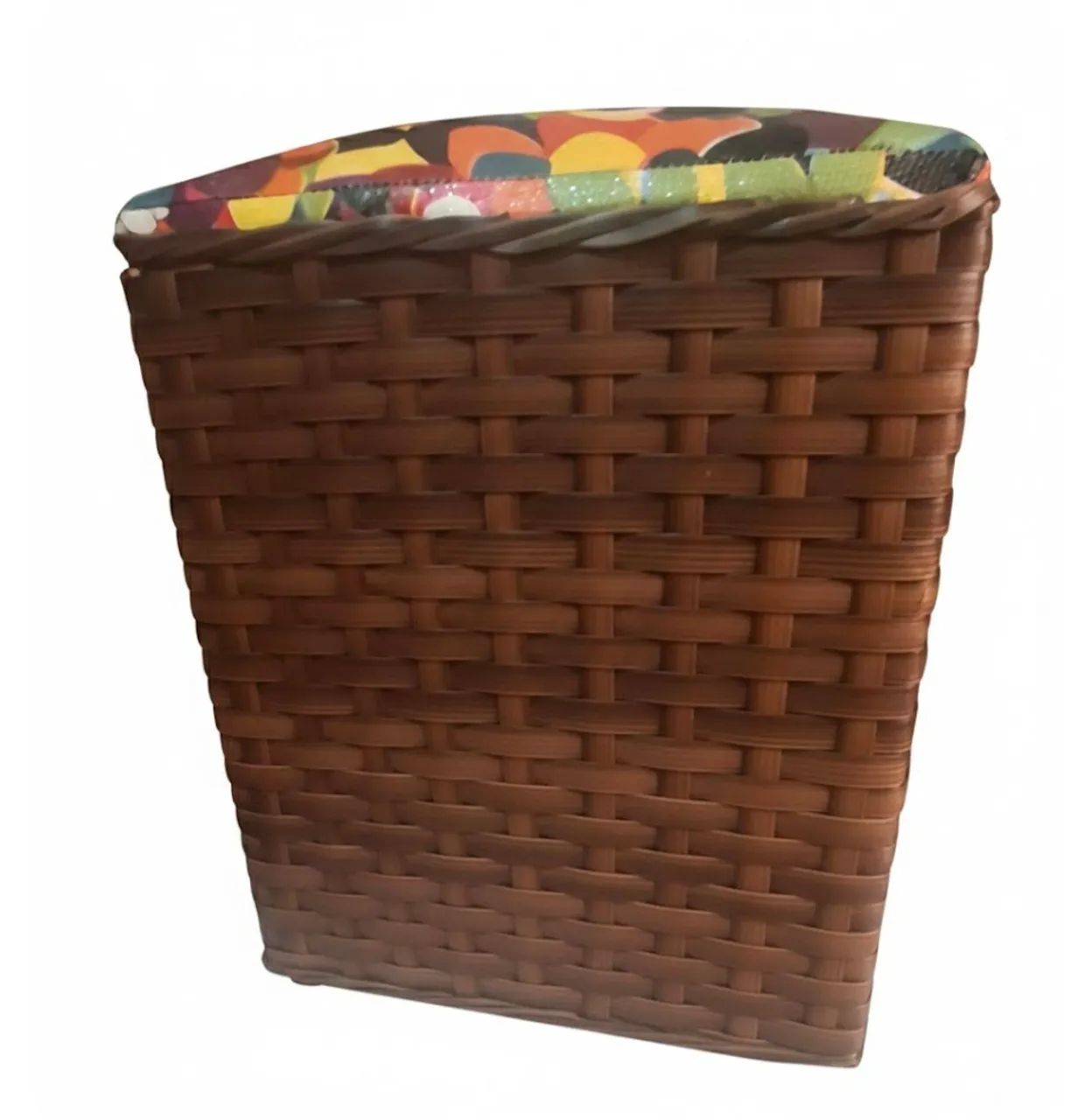 Puff rattan assento em corino novo na caixa  - Foto 4
