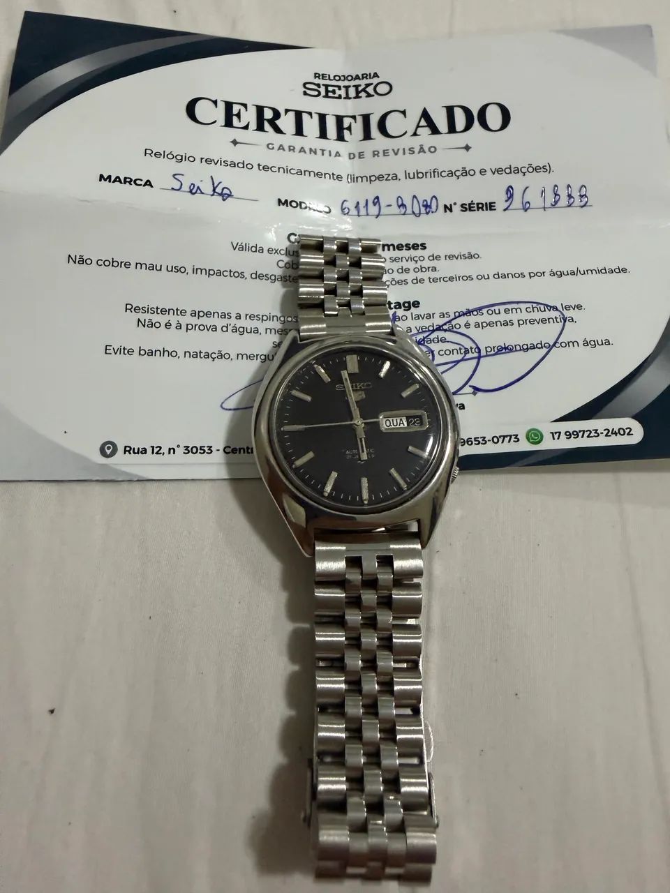 Relógio seiko vintage automático original com certificado da seiko  - Foto 3