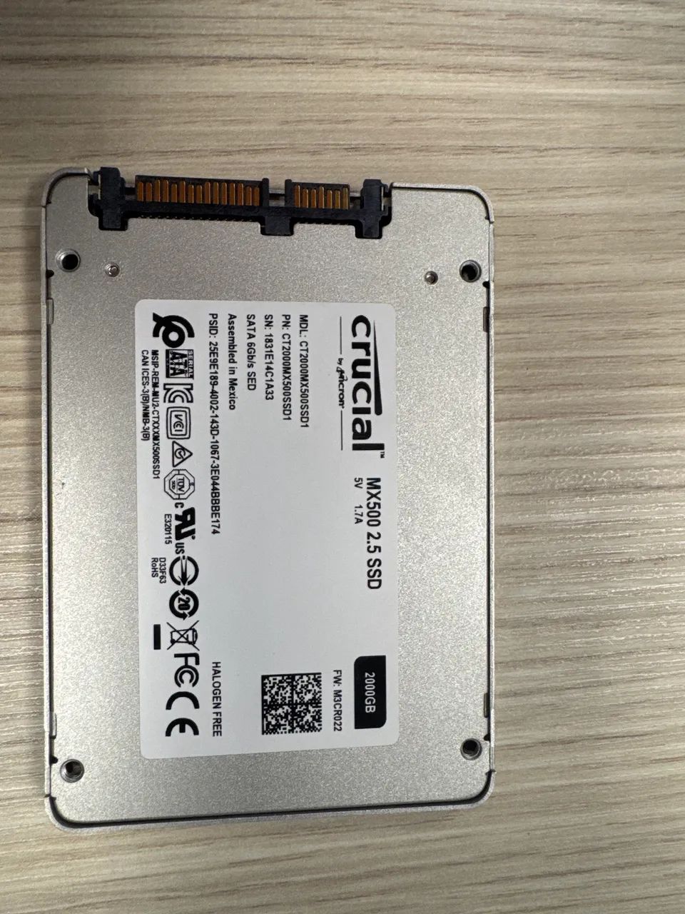 Crucial MX500 2.5 SSD 2000GB - Armazenamento - Humaitá, Rio de