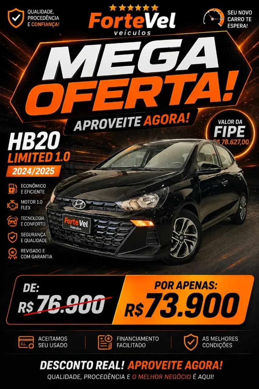 Hyundai Hb20 HB20 Limited Plus 1.0 Flex 12V Mec. 2025