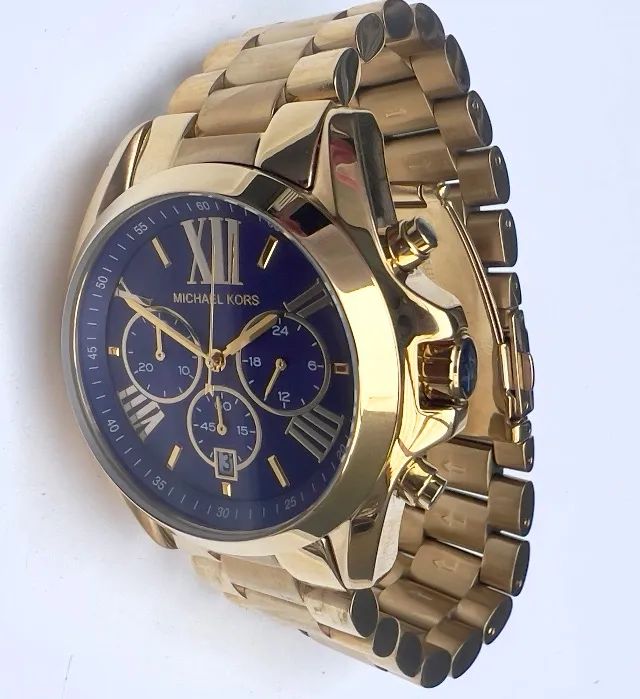 Relógio MK Feminino Dourado e Azul  - Foto 2