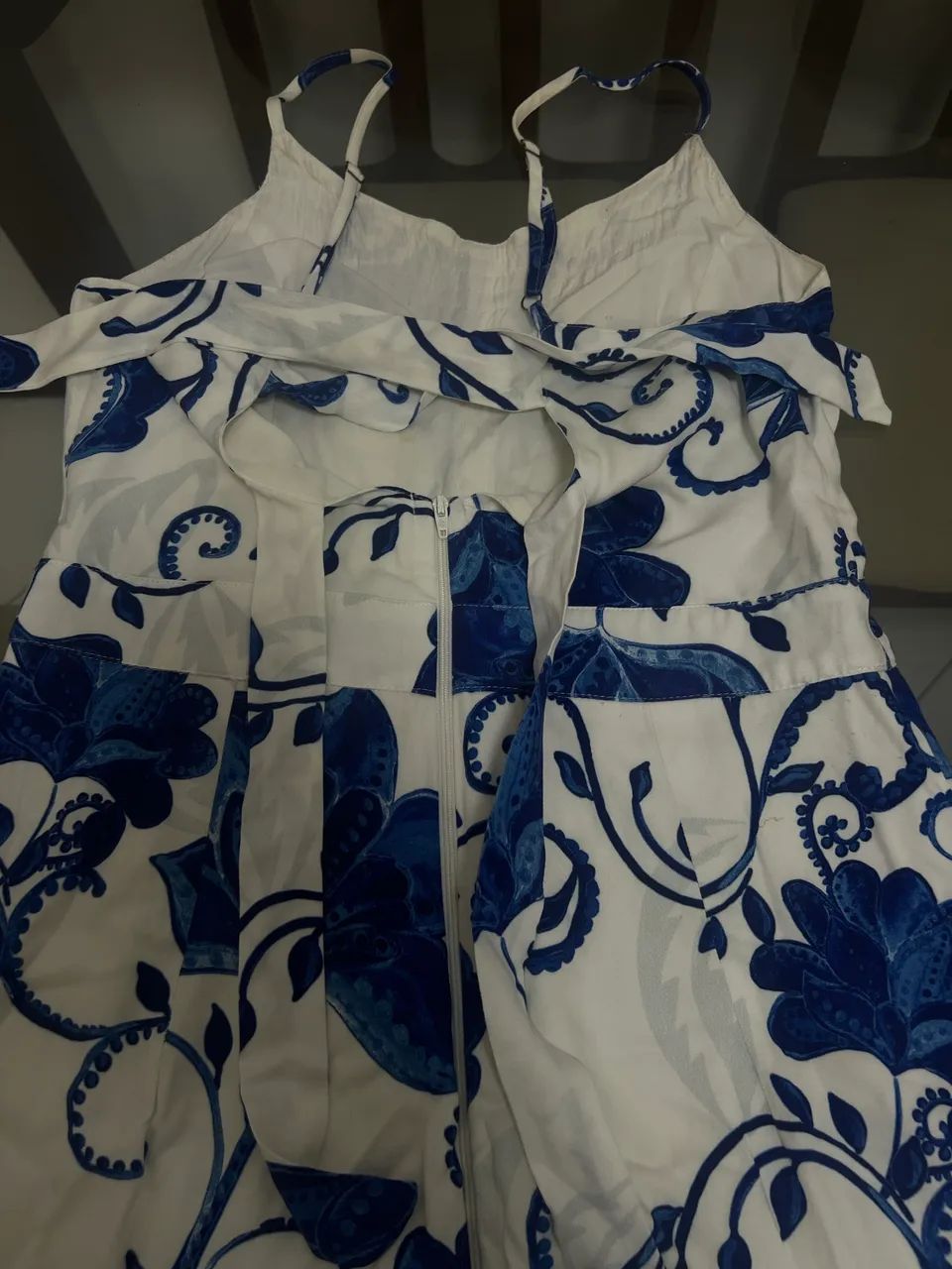 Vestido floral azul de alça  - Foto 2