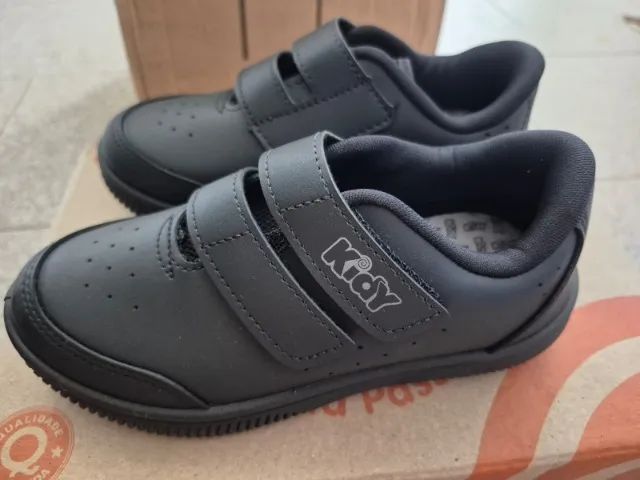 Tênis Infantil Kidy Usefull College Preto Logo Lateral