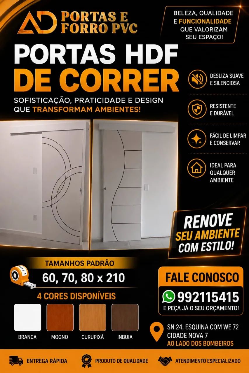 PORTAS HDF FIBRO MADEIRA