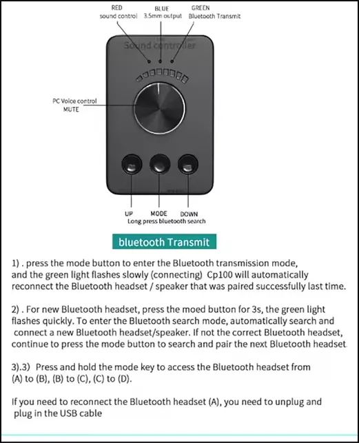 Controle de Volume USB para PC com adaptador Bluetooth [PARA VENDER RÁPIDO] - Foto 3