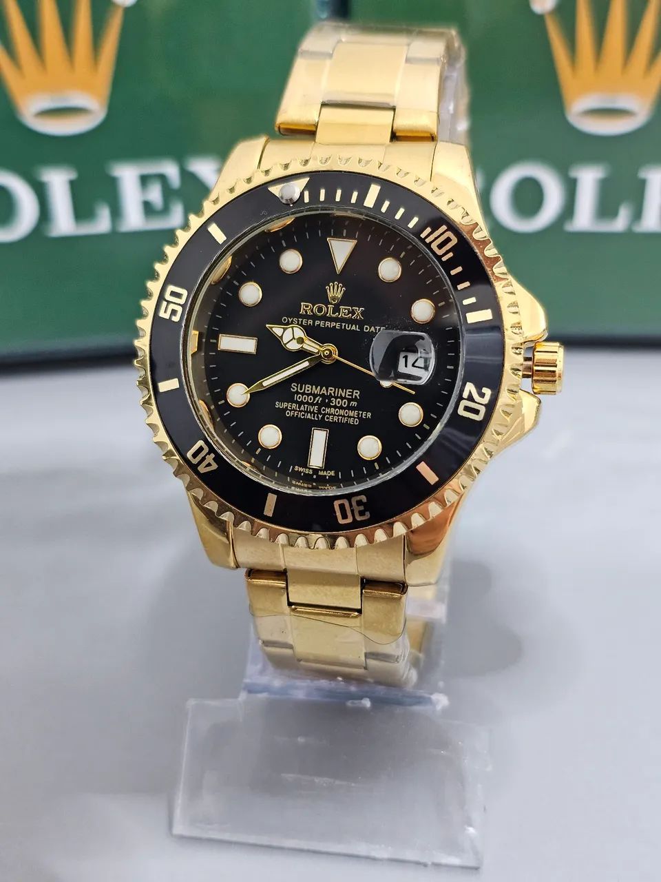 Relógio Rolex Submariner Dourado 