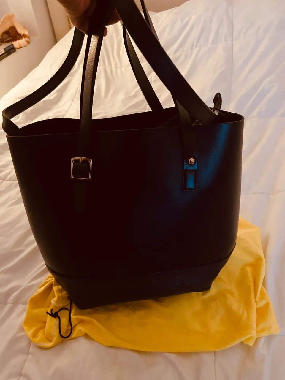  Bolsa Zara em Couro  -Med :30x40 - Foto 3