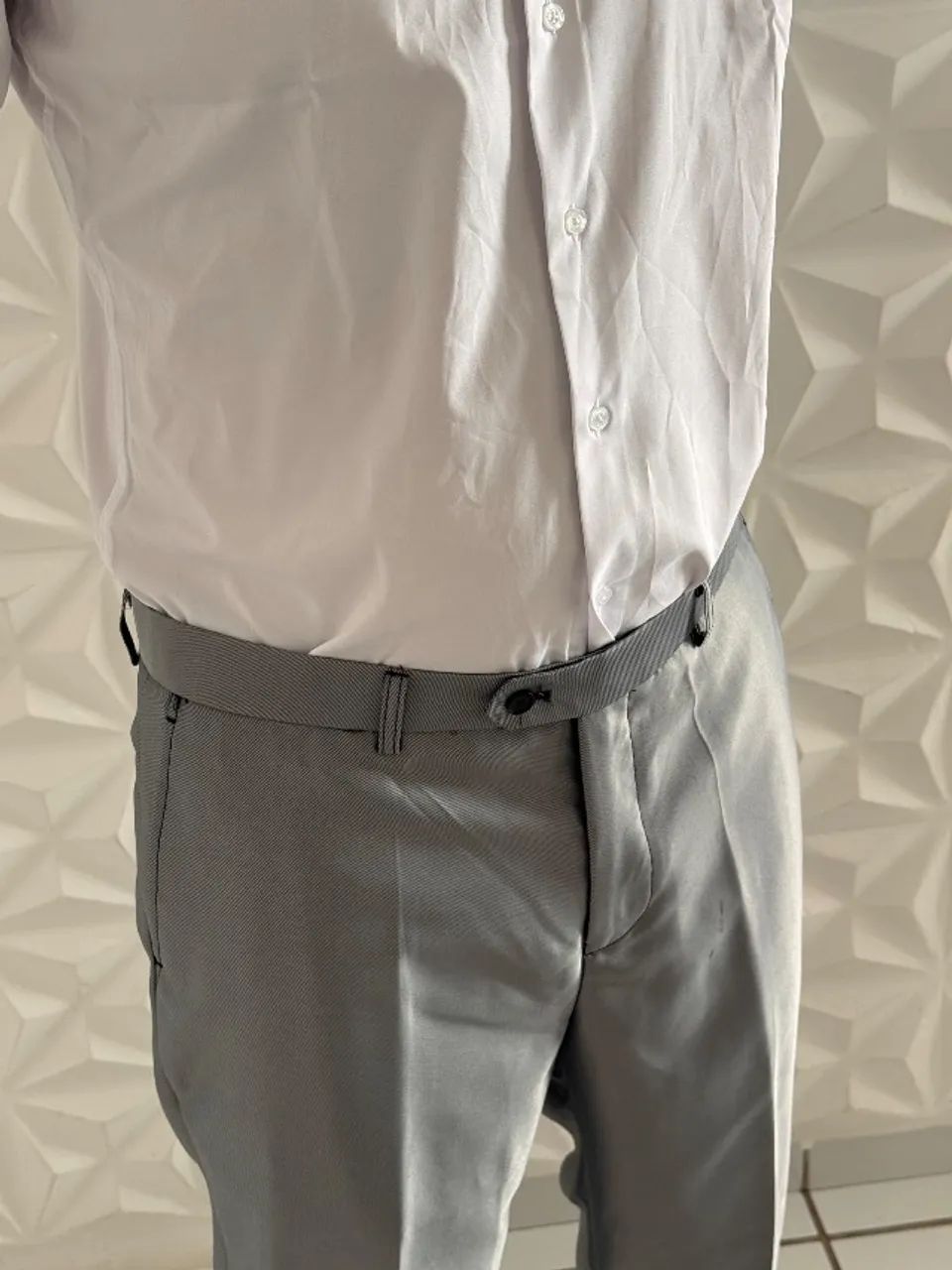 Terno Slim Cinza Claro - Foto 4