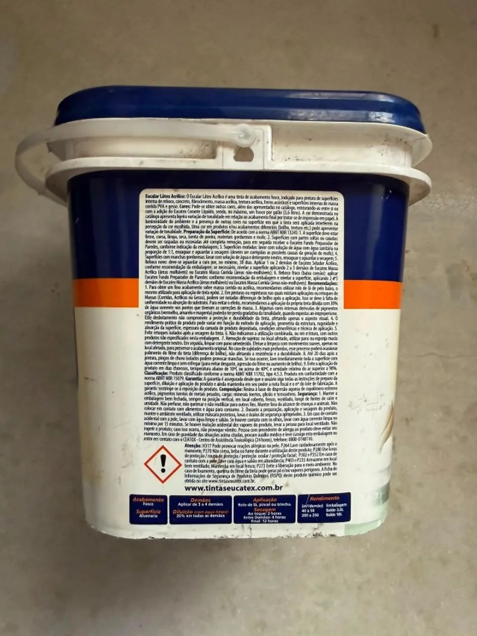 Tinta Látex Acrílico Interior Econômico Branco Fosco 3,6l - Foto 4