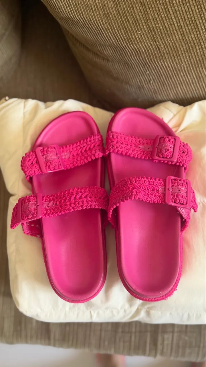 Sandália arezzo rosa, tamanho 34 - Foto 2