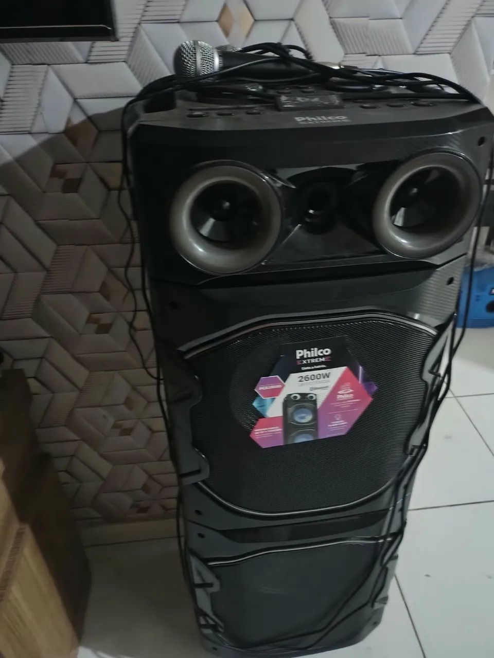 Som Philco Extreme 2600w com microfones  - Foto 2