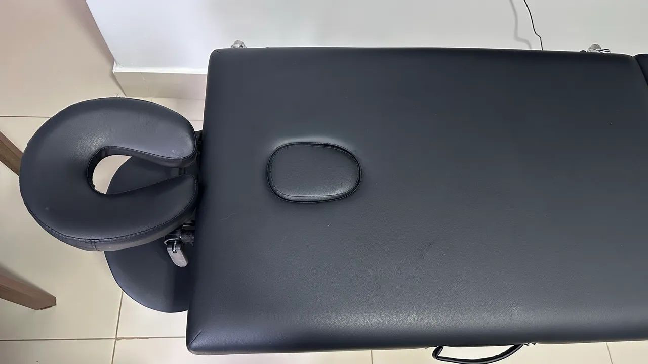 Maca Dobrável Portátil Audrey Preta Start Original C/ Apoio de Cabeça Ajustável