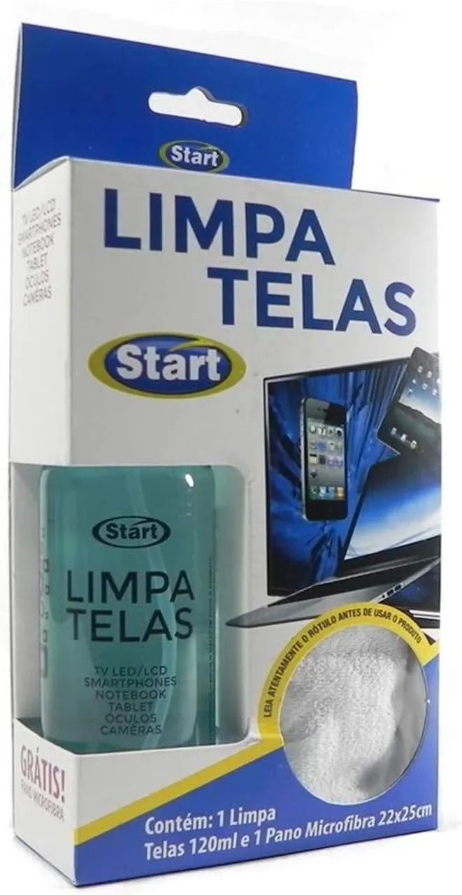 Limpa Telas com Pano Microfibra 120ml 1 UN Start Quimica - Foto 5