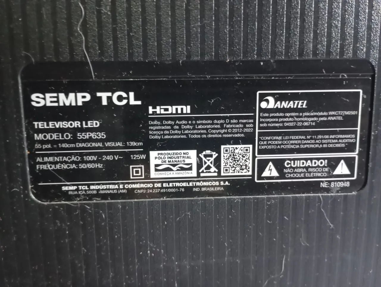 Tv smart TCL 55 polegadas.(COM DEFEITO) - Foto 3