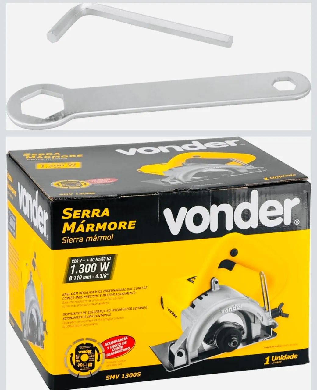 Serra mármore vonder 1300W 127V - Foto 2