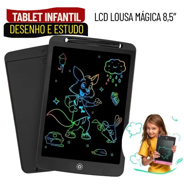 Lousa Mágica LCD Infantil 8,5 Polegadas para Desenho Estudos e Anotações - SFT02