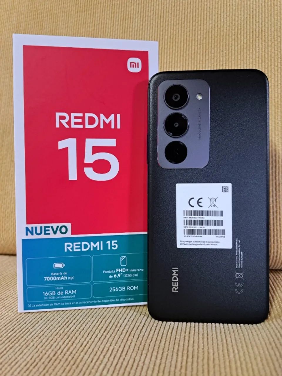 Celular Xiaomi Redmi 15 256GB (interna) 16GB (RAM) Preto - Na