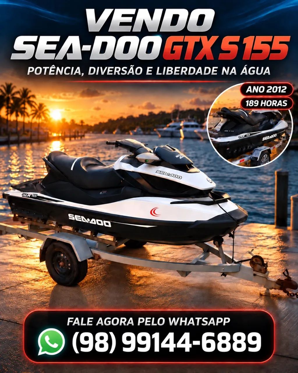 Vende se jet SKY seadoo gtx s 155 2012