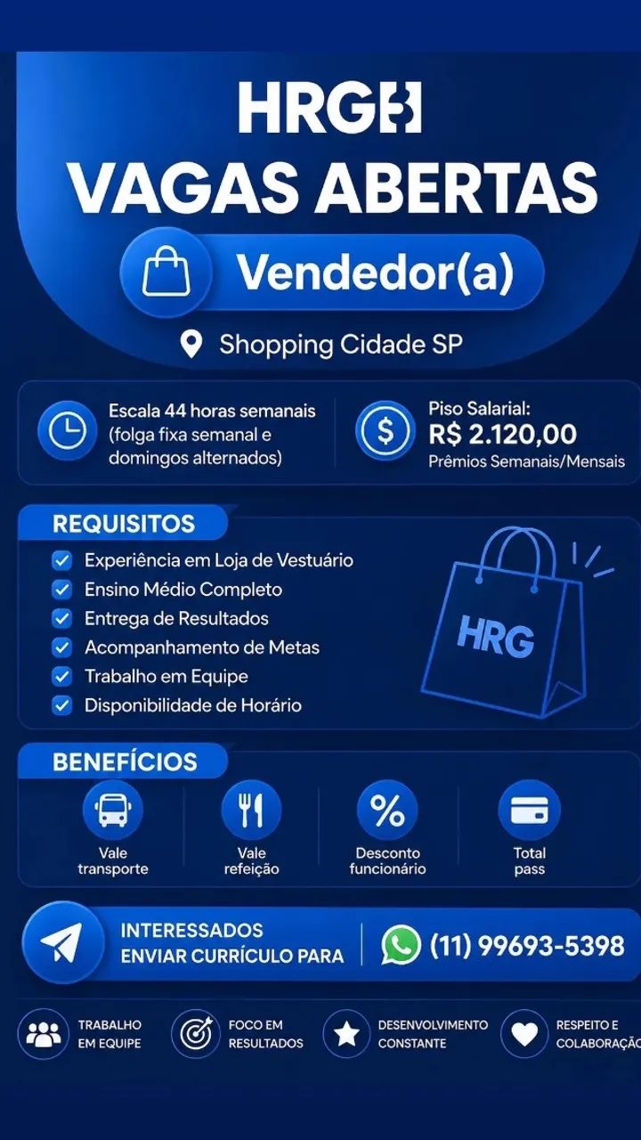 Vendedor (a ) loja de Roupa